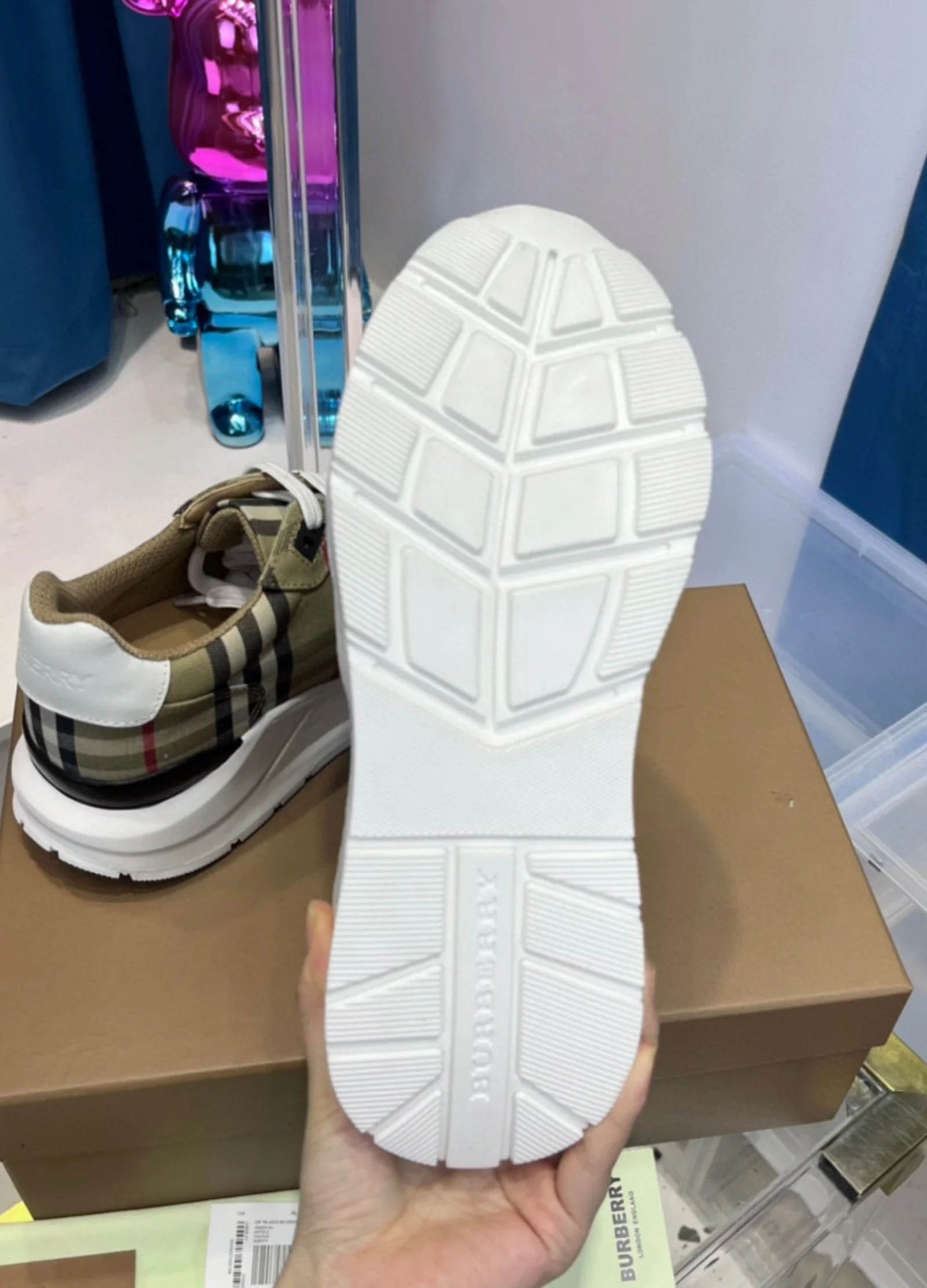 BURBERRY Sneakers Pink / Beige foto 5