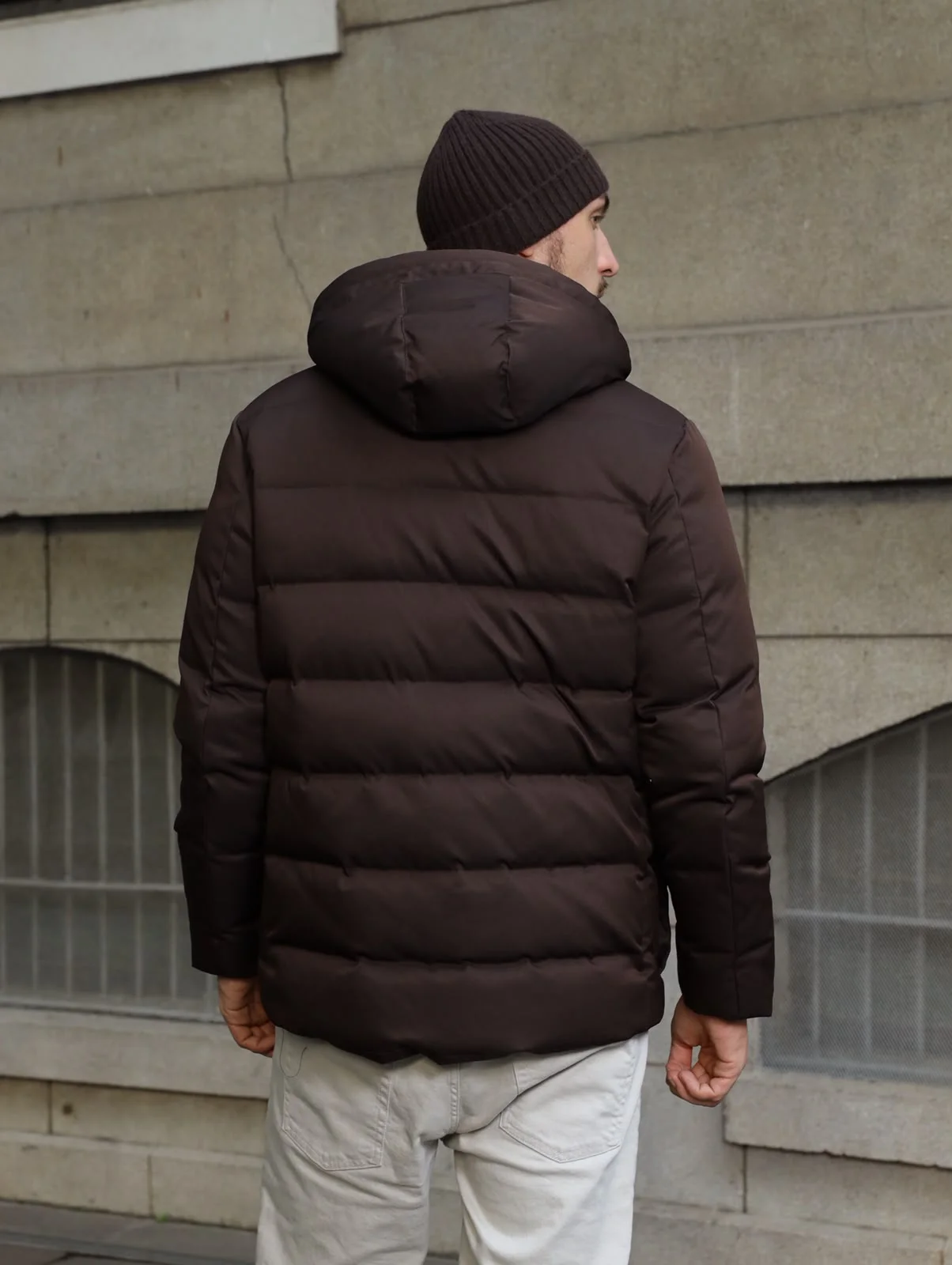 Loro Piana Exclusieve Pufferjas — Donkerbruin foto 3