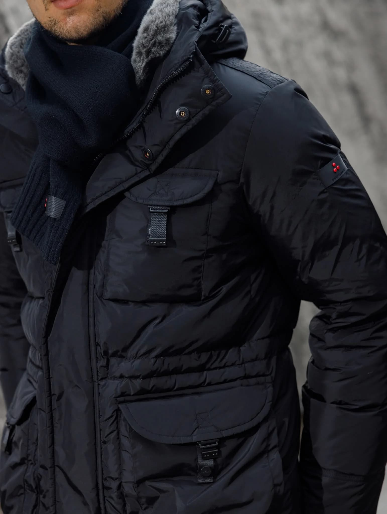Peuterey Exclusieve Parka — Zwart foto 4